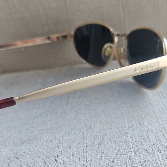 Yves Saint Laurent Women Sunglasses y101 130 Vintage Gold Oval Frame main image 8